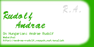 rudolf andrae business card